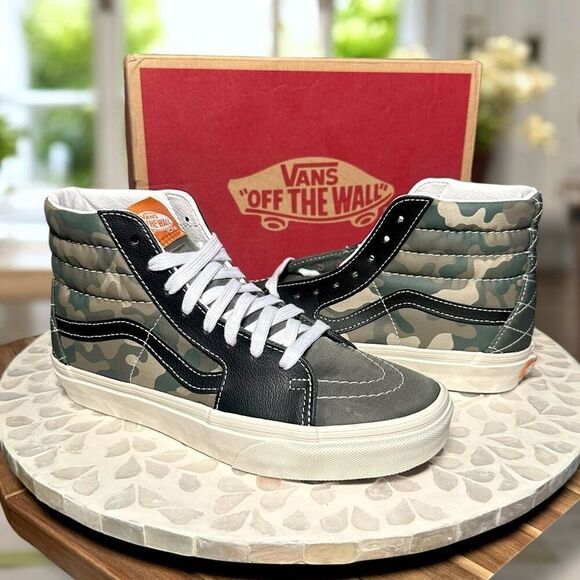 VANS Sk8-Hi Mixed Utility Camo Sneakers Woman’s 8 Men’s 6.5 New in Box - Picture 6 of 16